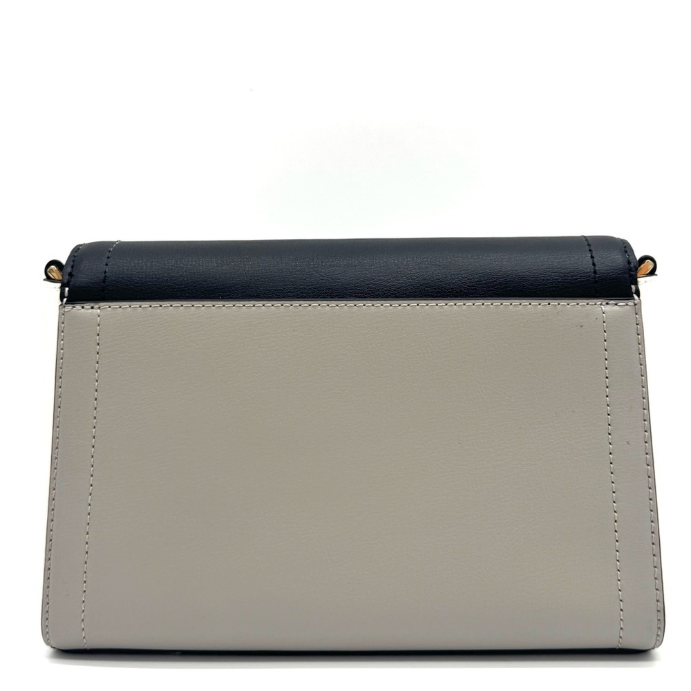 Michael Kors Kinsley leather Medium shoulder Flap Crossbody Bag Optic White - Picture 5 of 9
